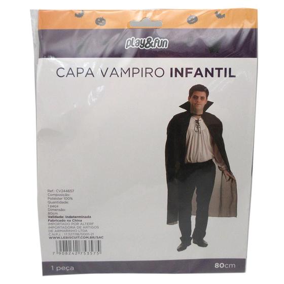 Imagem de Capa Vampiro Infantil Halloween Play&Fun