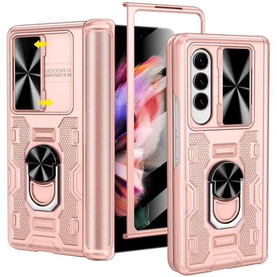 Imagem de Capa VEGO com Suporte e Tela para Galaxy Z Fold 3 - Capa de Câmera Deslizante