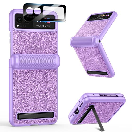 Imagem de Capa VEGO para Motorola Razr 2023 - Roxa com Proteção de Dobradiça