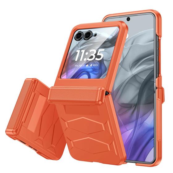 Imagem de Capa Vizvera para Motorola Razr 2024 com Protetor de Dobradiça