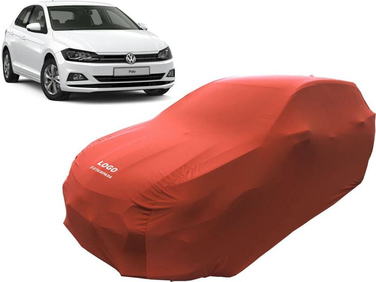 Imagem de Capa Vw Novo Polo Hatch Tecido Lycra Macio Não Risca Pintura