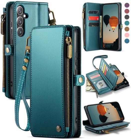 Imagem de Capa Wallet Defencase para Galaxy A15 5G - Azul e Verde