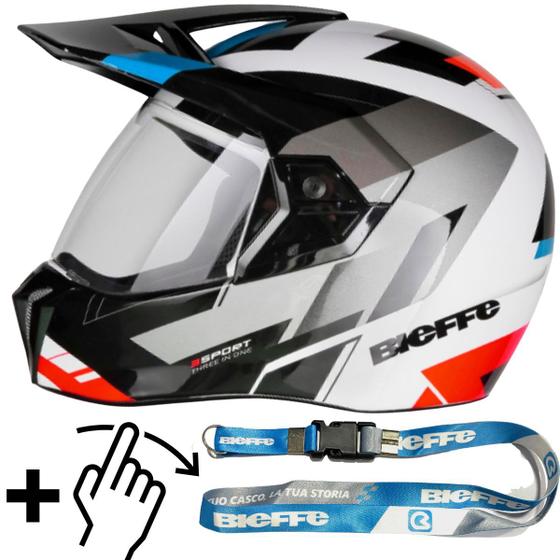 Capacete 3 Sport Bieffe Pala Tipo Cross Masculino Feminino Menor preço em Capacete 3 Sport Bieffe Pala Tipo Cross Masculino Feminino