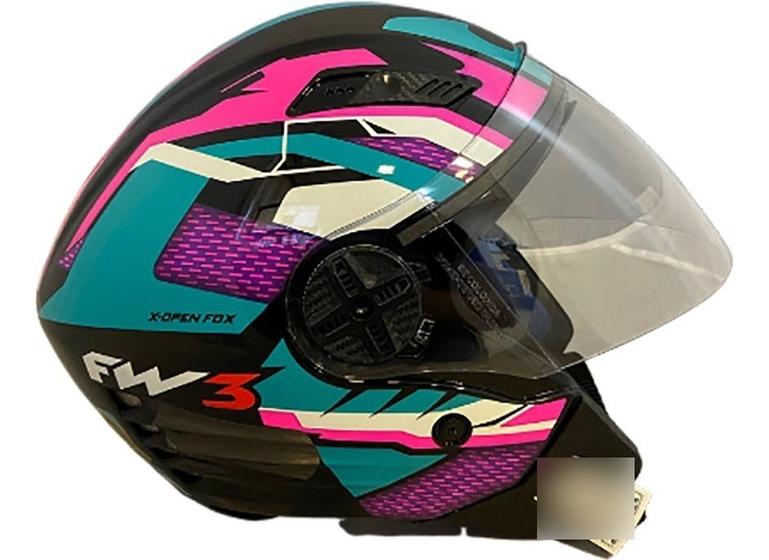 Imagem de Capacete Aberto Fw3 X Open Fox Com Óculos Interno Cores
