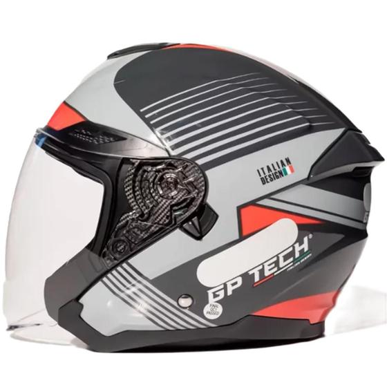 Imagem de Capacete Aberto Gp Tech OF669 Air Vermelho Moto