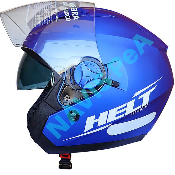 Imagem de Capacete aberto Helt modelo Citylight com viseira Antirrisco e óculos interno com proteção UV