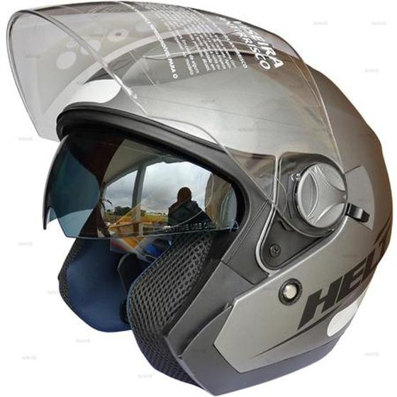 Capacete aberto Helt modelo Citylight com viseira Antirrisco e óculos interno tamanho60 Menor preço em Capacete aberto Helt modelo Citylight com viseira Antirrisco e óculos interno tamanho60