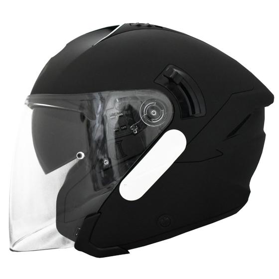 Imagem de Capacete Aberto KYT Nf-J Plain Preto Fosco Oculos Moto