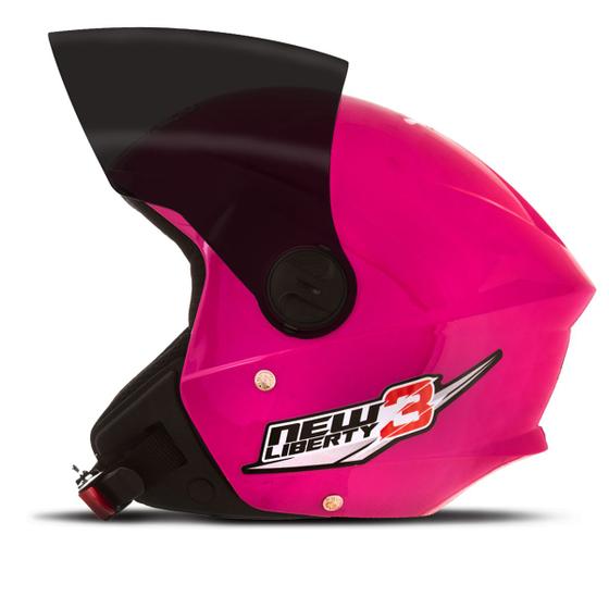 Imagem de Capacete Aberto Moto Masculino e Feminino Pro Tork New Liberty Viseira Fume Escura Esportivo Urbano