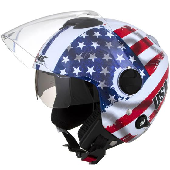 Imagem de Capacete Aberto Moto Pro Tork New Atomic Usa Brasil