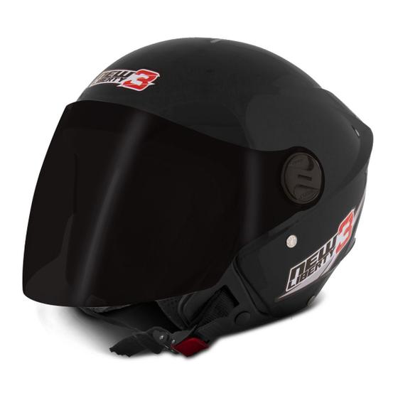 Imagem de Capacete Aberto Para Moto Masculino Liberty Three 3 Preto Tamanho 58