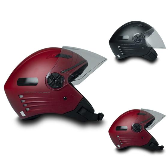 Imagem de Capacete Aberto Para Moto X Open Fw3 Premium Fosco Com Viseira - Diversas Cores E Tamanhos