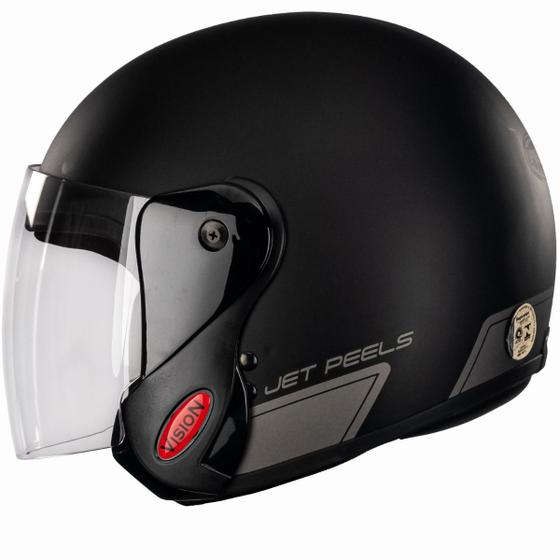 Capacete Aberto Peels Preto Viseira 2 mm Antirrisco Lançamento Menor preço em Capacete Aberto Peels Preto Viseira 2 mm Antirrisco Lançamento
