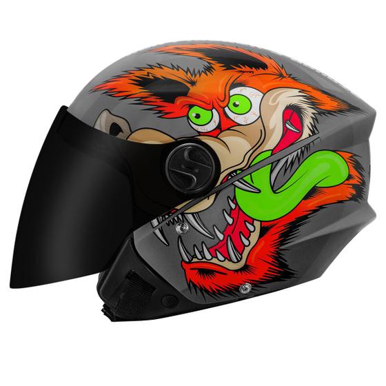 Imagem de Capacete Aberto Pro Tork New Liberty Three Coyote Brilhante Vis. Fumê