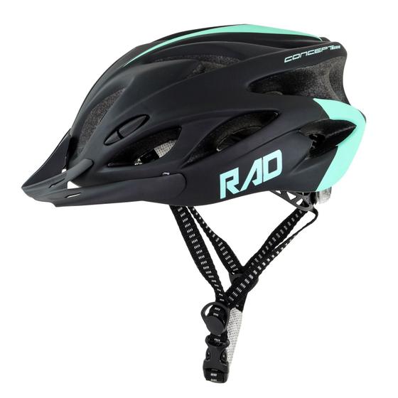 Imagem de Capacete Adulto Inmold RAD7 New - Preto/Verde Água