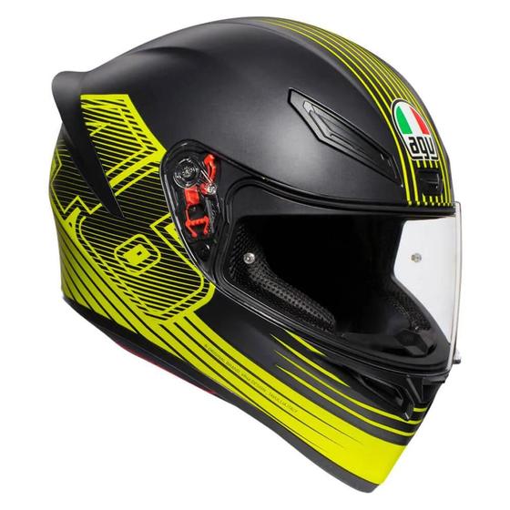 Imagem de Capacete AGV K1 Edge Preto/Amarelo Tamanho 53-54