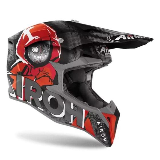 Imagem de Capacete Airoh Wrrap Alien Red  Matt - Cor Vermelho Cinza