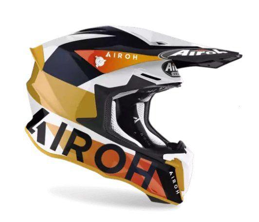 Imagem de Capacete Airoh Wrrap Twist 2.0 Lift White Gloss - Cor Branco Dourado