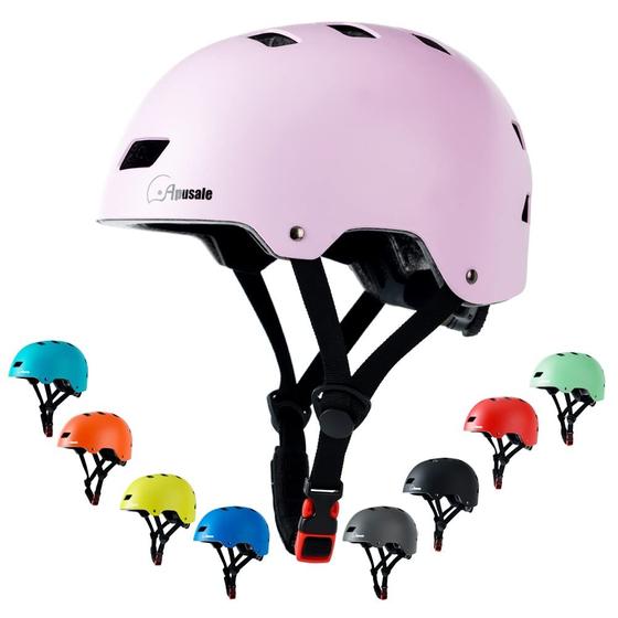 Imagem de Capacete Apusale Bike Skate ajustável multiesportivo rosa