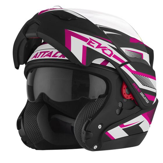 Imagem de Capacete Articulado Masculino Feminino Pro Tork Robocop Attack Evo Fosco