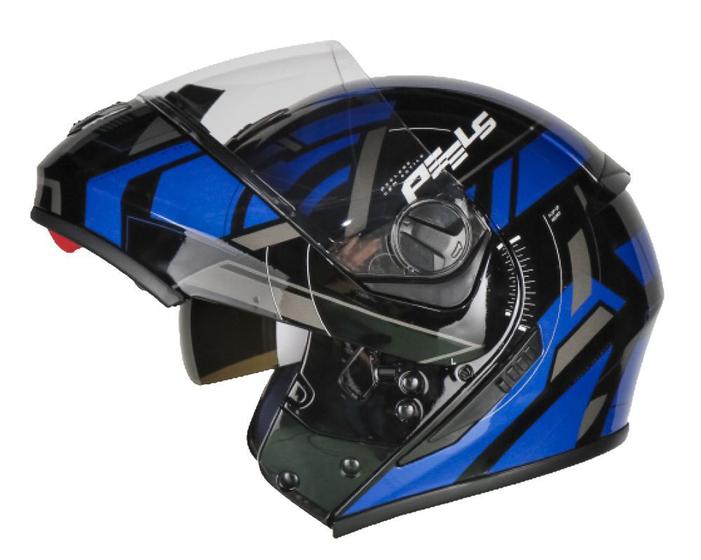 Imagem de Capacete Articulado Moto Peels Urban U-rb2 Dynamic Azul Brilhante Robocop