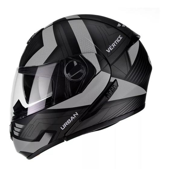 Imagem de Capacete Articulado Moto Peels Urban U-rb2 Vértice Prata Fosco Robocop