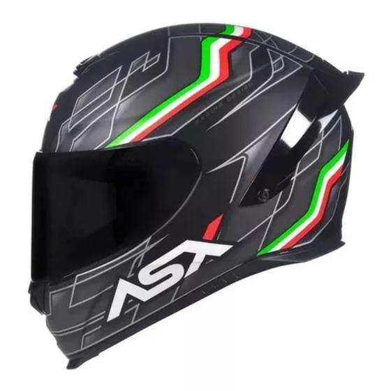 Imagem de Capacete ASX/ Axxis Eagle Racing Italy Preto ( Fosco )