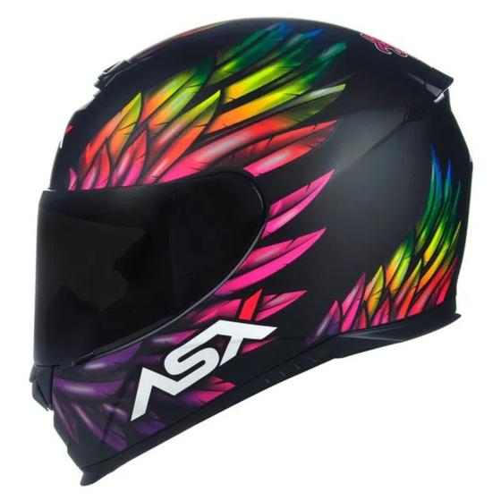 Imagem de Capacete ASX/ Axxis Eagle  Vibes Fosco Preto Colors