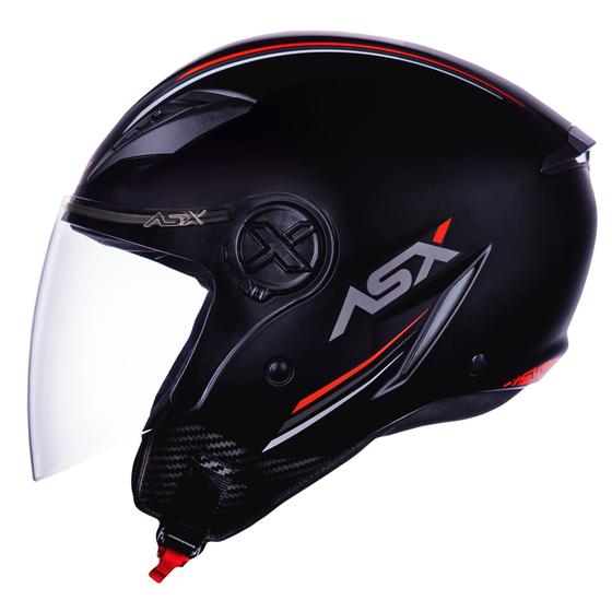 Imagem de Capacete ASX City Air Solid Preto Fosco