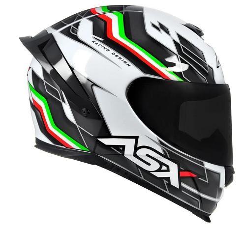 Imagem de Capacete Asx Eagle Racing Italy Gloss - Branco - 58 (M)