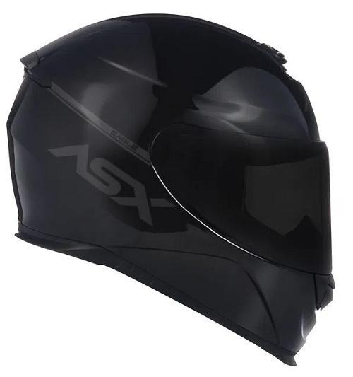 Imagem de Capacete Asx Eagle Racing Solid Gloss - Preto - 60 (G)