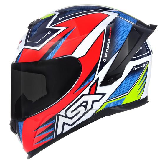 Imagem de Capacete Asx Eagle Racing Spoiler Esportivo Attacker Azul