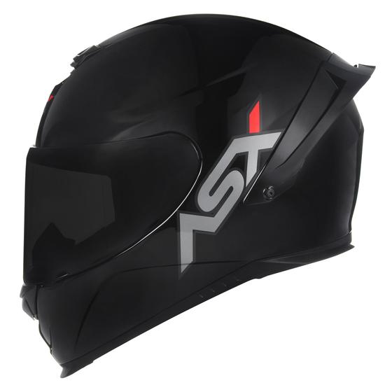 Imagem de Capacete Asx Eagle Racing Spoiler Esportivo Preto Brilho