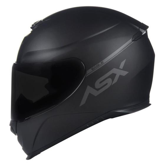 Imagem de Capacete ASX Eagle Solid Fosco Preto Cinza