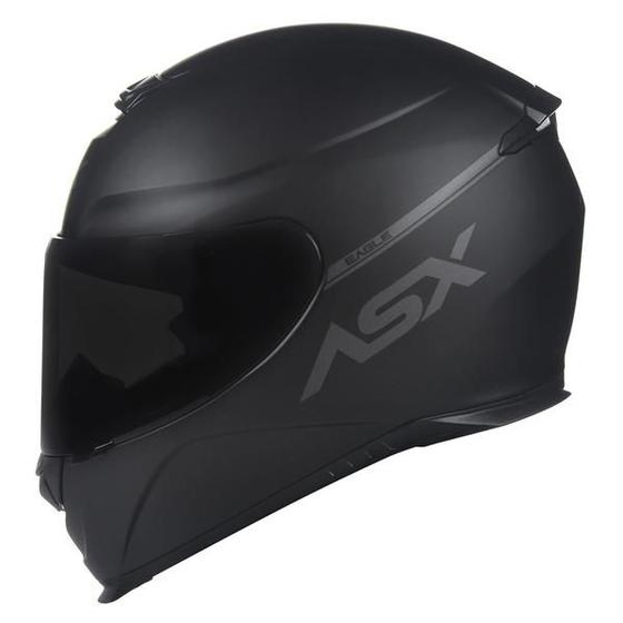 Imagem de Capacete Asx Eagle Solid Fosco Preto / Cinza