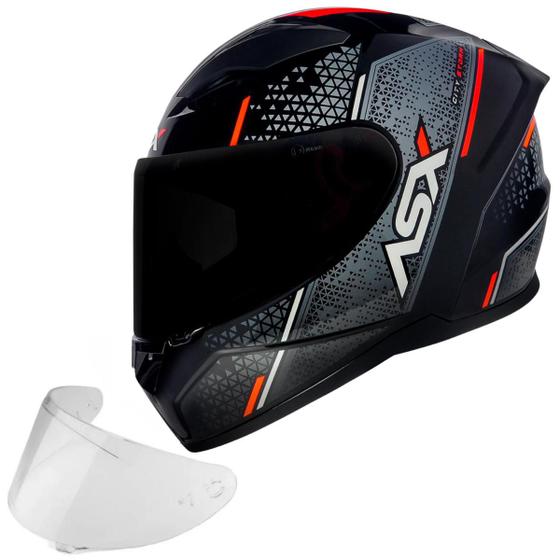 Imagem de Capacete ASX Novo Lançamento City Storm Com Viseira Extra Fumê