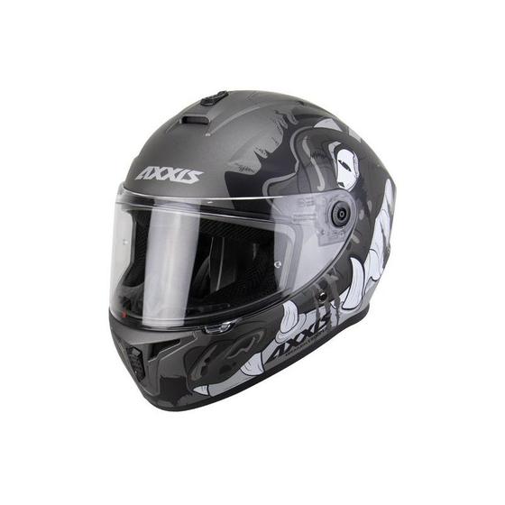 Imagem de Capacete Axxis Draken Trooper D2 - Modelo Fechado - Cinza Fosco - Tamanho XXL