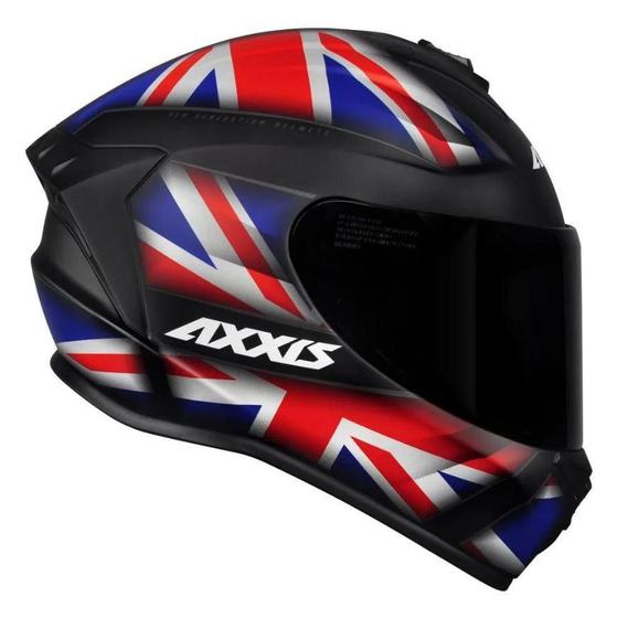 Imagem de Capacete Axxis Draken Uk Matte - Preto/ul - 58 (M)