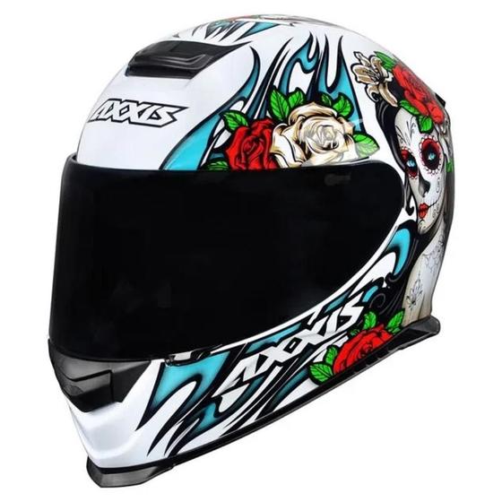 Imagem de Capacete Axxis Eagle Masculino Feminino Catrina Branco