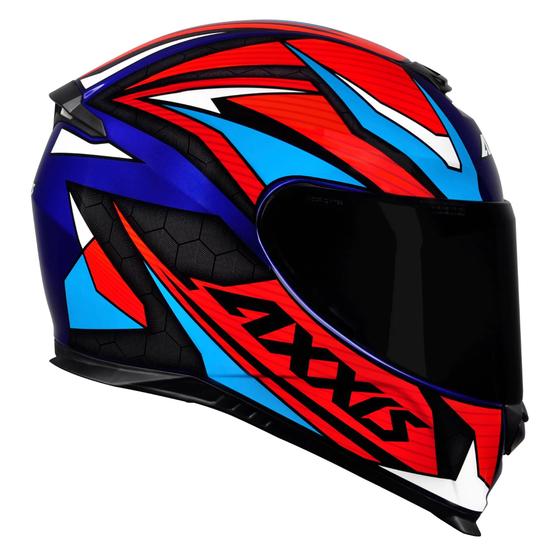 Imagem de Capacete Axxis Eagle Power Gloss - Azul/Vermelho - 58 (M)