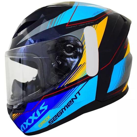 Imagem de Capacete Axxis Segment Crox D17 Azul/Amarelo