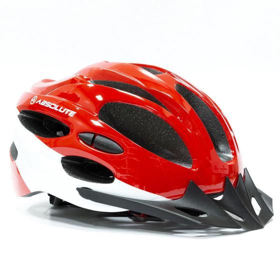 Imagem de Capacete Bicicleta Bike Absolute Nero Led G Vermelho Branco