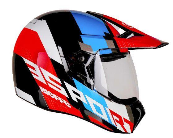 Imagem de Capacete Bieffe 3 Sport Adventure Preto Azul Brilho