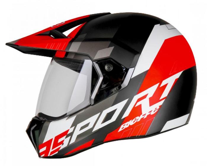 Imagem de Capacete bieffe 3 sport adventure preto grafite brilho