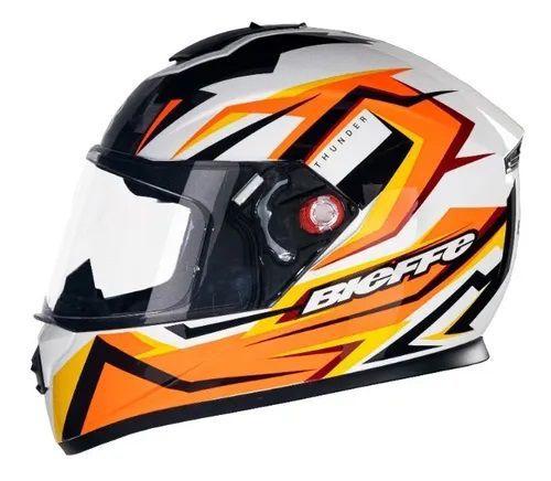 Imagem de Capacete Bieffe B-12 Thunder Branco/Laranja Tam 58