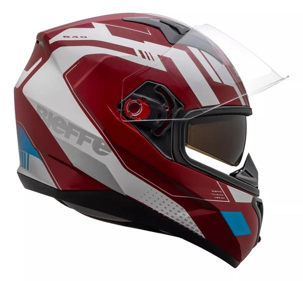 Imagem de Capacete Bieffe B-40 Essence Vermelho Com Oculos Interno