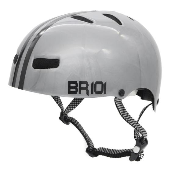 Imagem de Capacete Bike Ciclismo Skate Original Br101 Prata