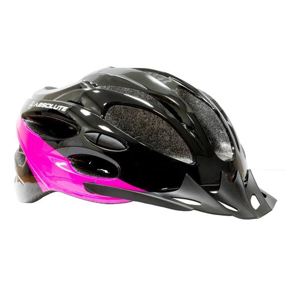 Capacete Bike Feminino Absolute Mia Mtb Tam M 54 à 57cm LED Sinalizador ...