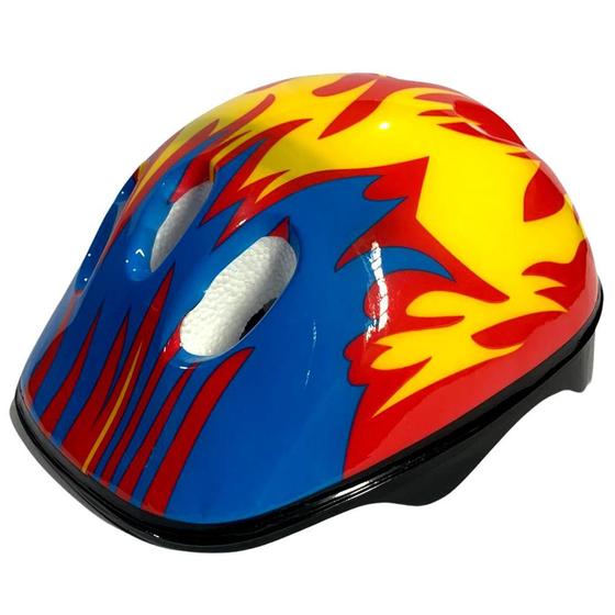 Imagem de Capacete Bike Infantil Gts Vermelho com Fogo