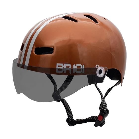 Imagem de Capacete Br 101 Urbano Profissional Dourado Vision Fume P